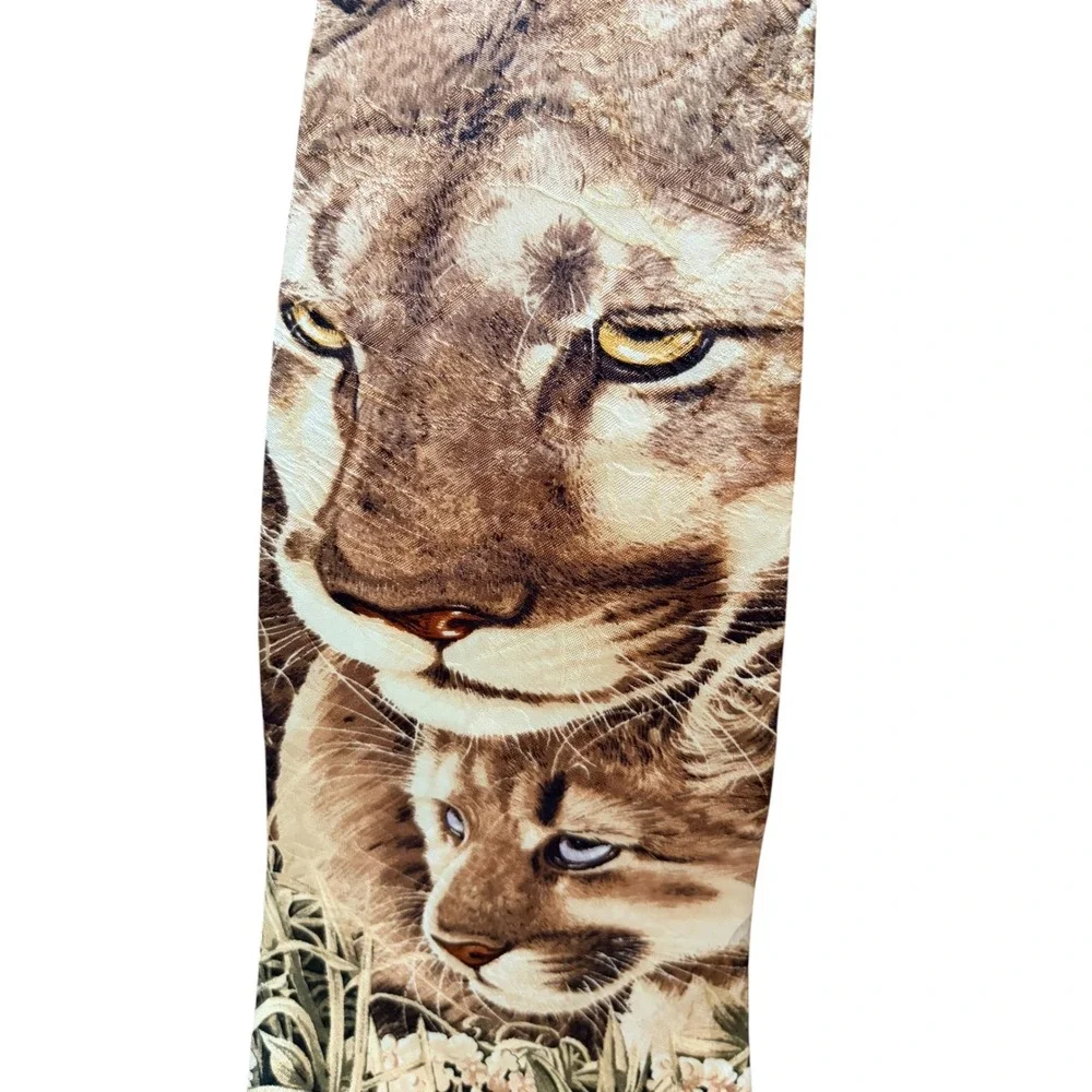Endangered Species John Dawson Silk Tie Lot Cougars Siberian‎ Tiger Vintage 1993